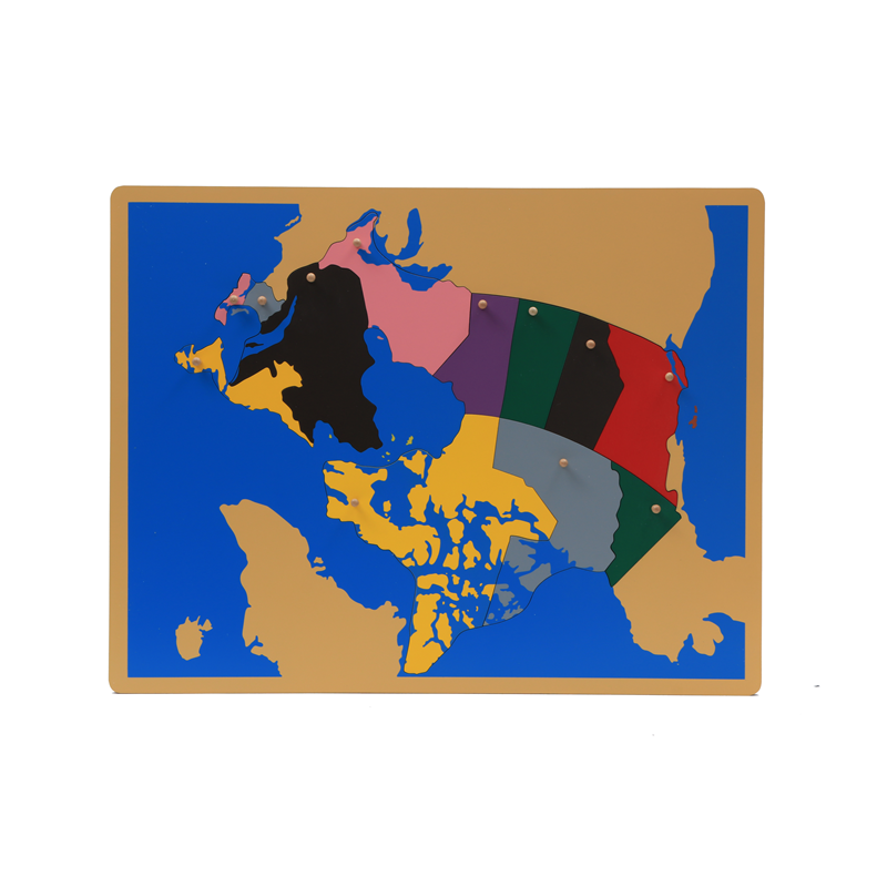 Kids Toys Canada - Mappa in legno Puzzle del Canada
