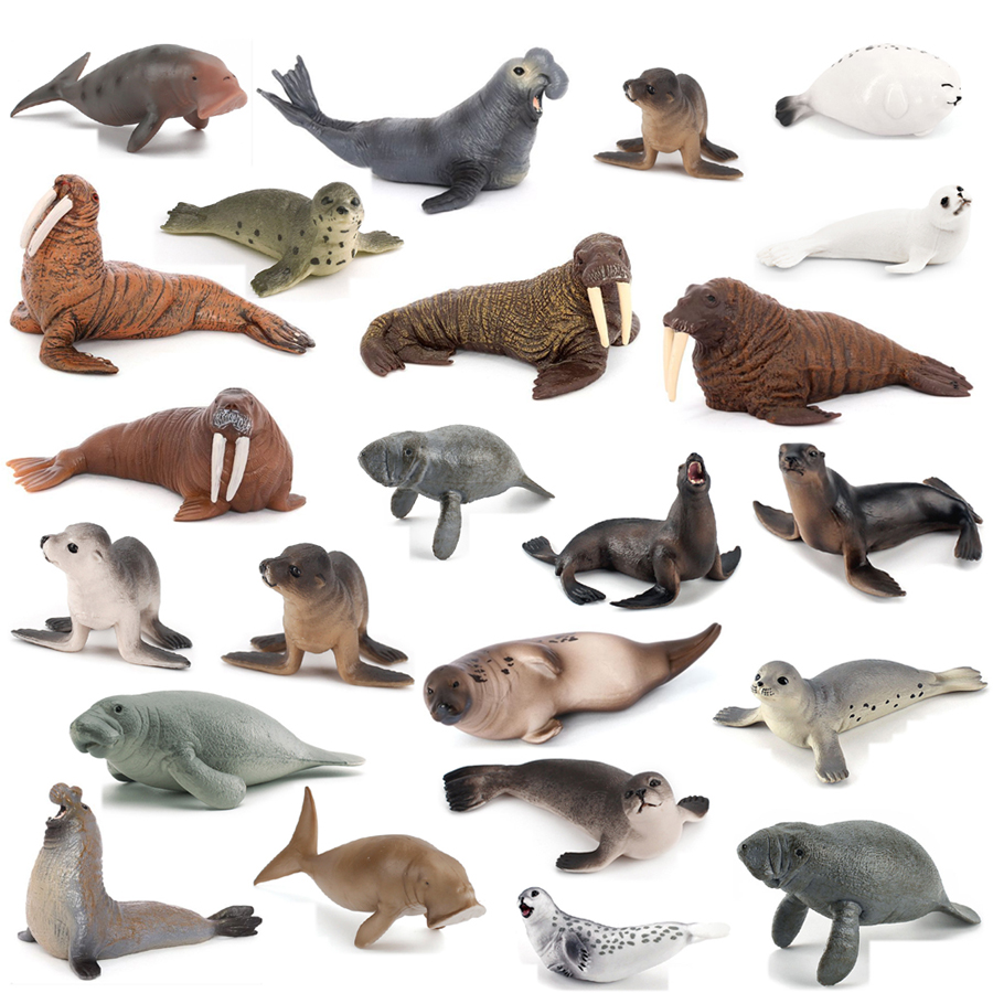 Kids Toys Under 1 Year - Modelli Realistici di Dugong, Manate, Morsa,
