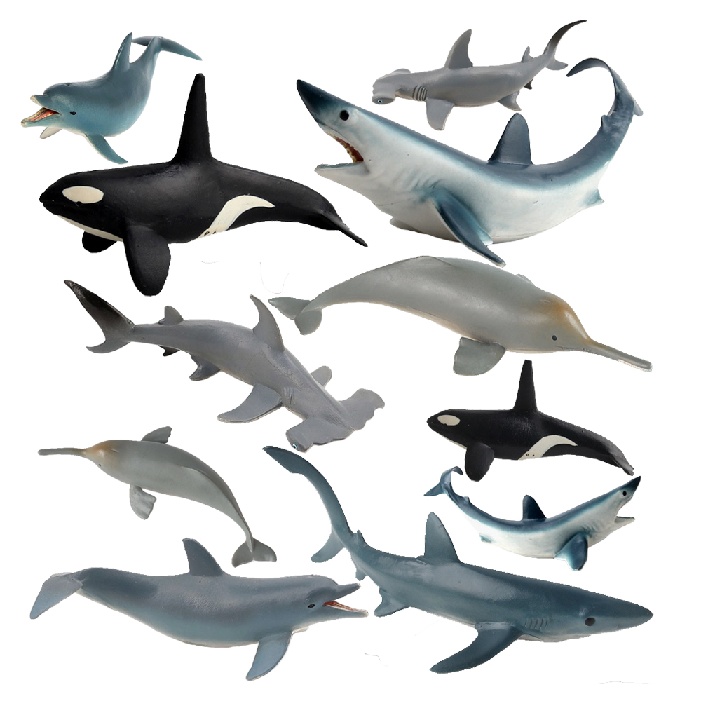 Kids Toys Under 1 Year - Figurine di animali marini all'estremità Squalo