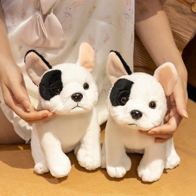 Kids Toys In Wholesale - Peluche bulldog inglese realistico all'ingrosso, animale