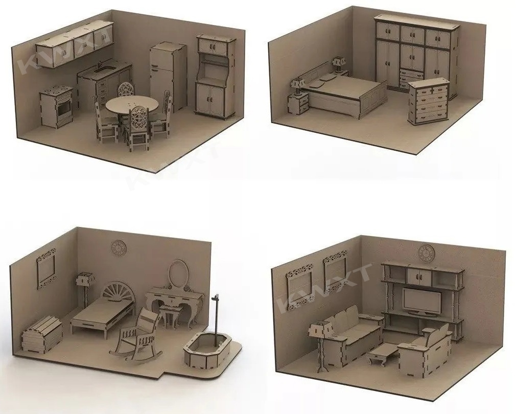 10 kid Doll House Funiture Puz - Kids Toys Vector recensione e prezzo